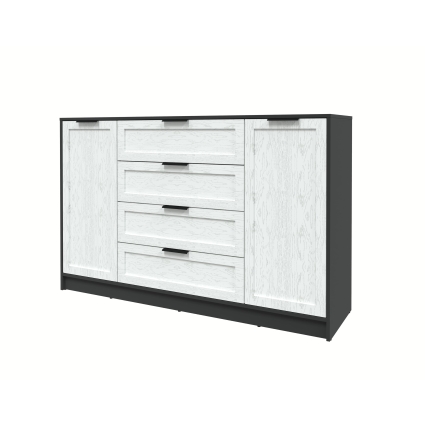 Тумба Тренд КТ-Т160 (Антрацит ЛДСП/ Дуб полярный ЛМДФ) Ш1600 В1020 Г451